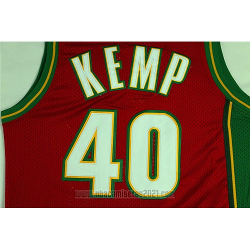Camiseta Seattle SuperSonics Shawn Kemp #40 Historic Retro Rojo